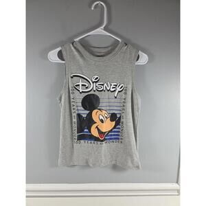 Disney 100 Years Women's Tank Top Gray 9/10 NEW Summer Casual